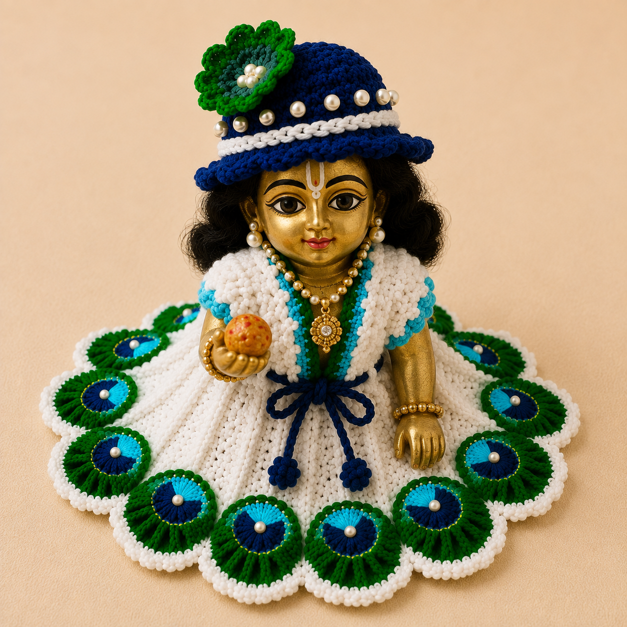 Radhawallabh vastra worn by Laddu Gopal